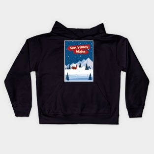 Sun Valley, Idaho,Ski Poster Kids Hoodie